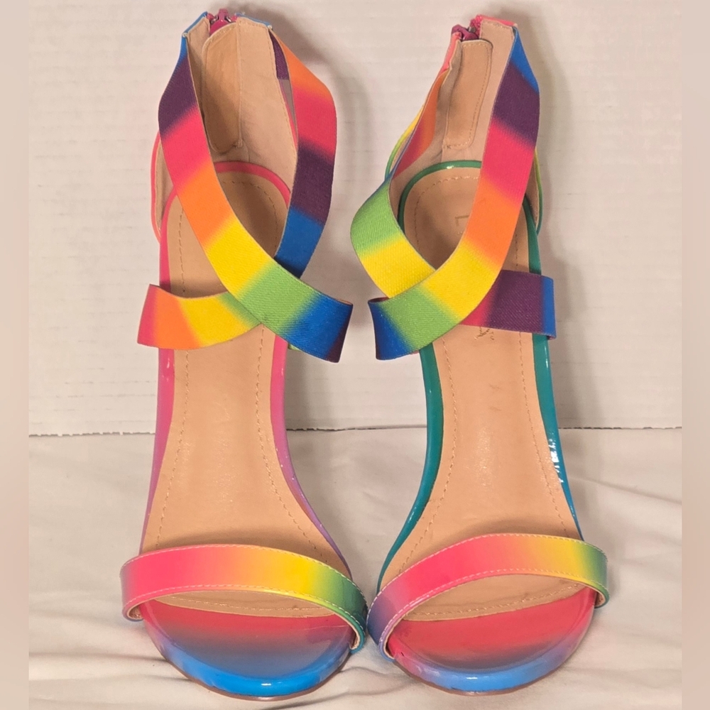 Liliana Rainbow Strappy High Heeled Sandals